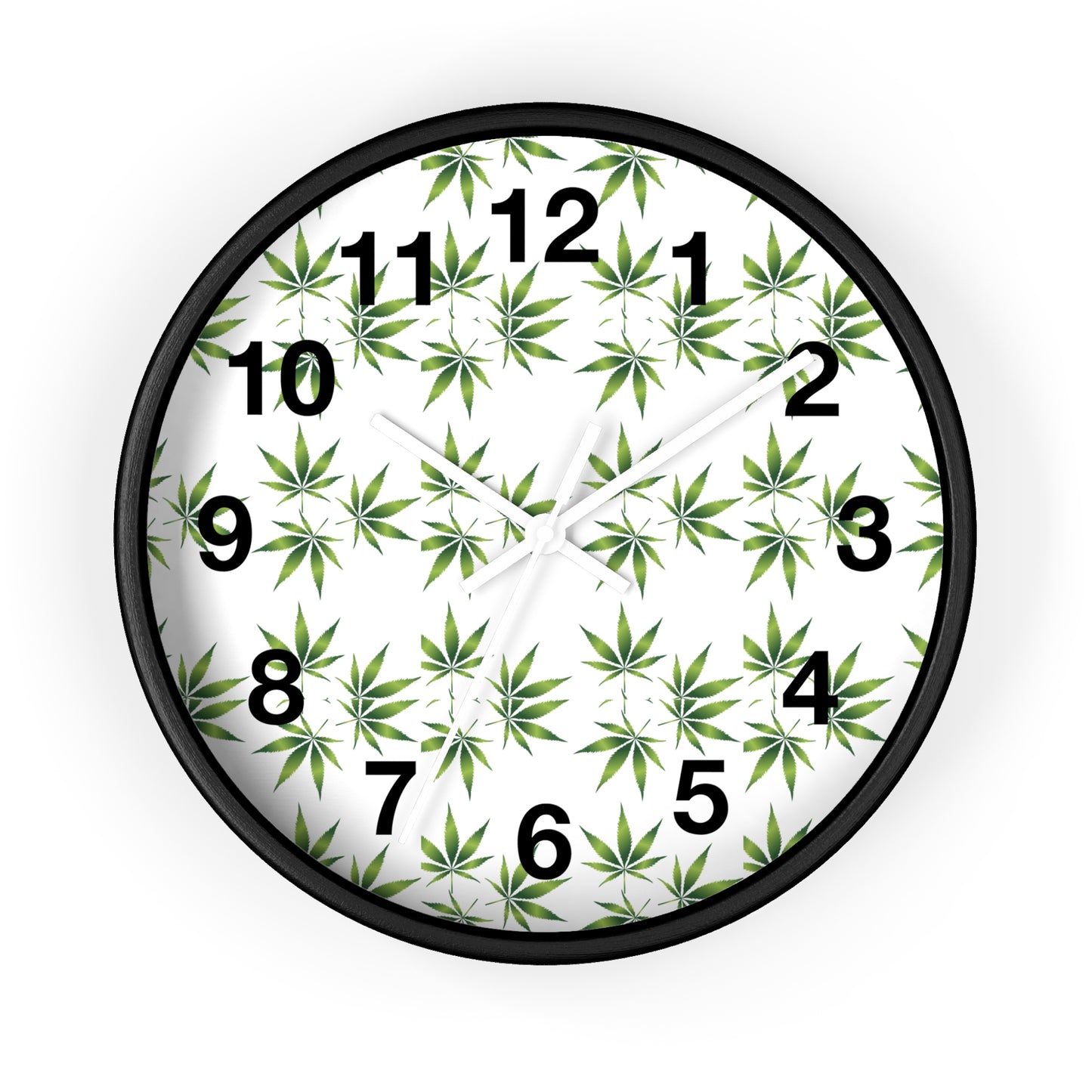 Leafy Wall Clock - Green Herbal Decor, Perfect for Nature Lovers, Boho Style, Gift for Gardeners, Unique Home Accent