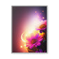 Framed Floral Canvas Art — Pink Daisies Sunset Wall Print
