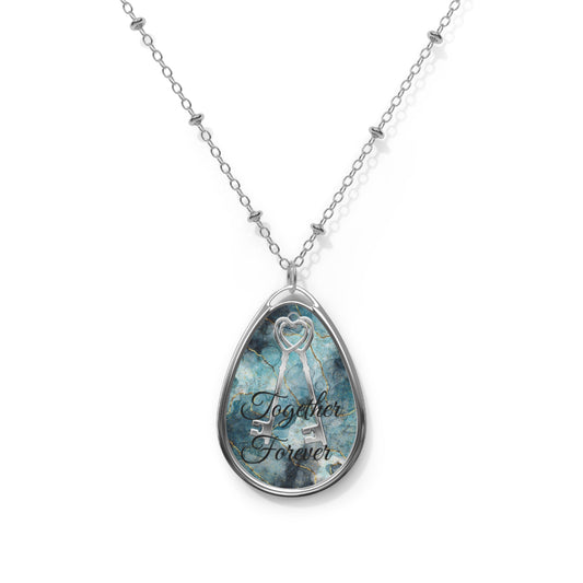 Everlasting Bond Oval Necklace - Together Forever Jewelry, Couples Gift
