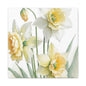 Matte Canvas, Stretched, 1.25" beautiful flowers white and yellow.