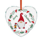 Heart Crystal Ornament — Merry Christmas Gnome Holiday Decoration