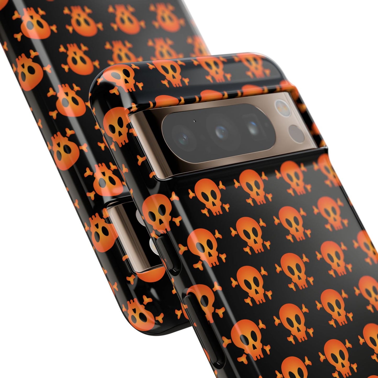 Halloween Skull Phone Case, Spooky Mobile Cover, Trick or Treat Accessory, Goth Gift, Skull Pattern Design