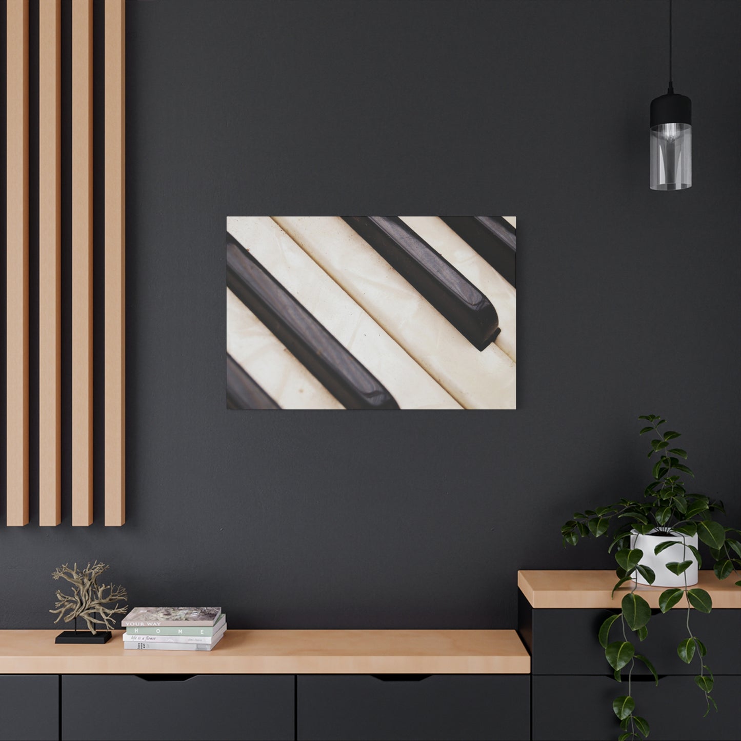 Piano Keys Canvas Wall Art, Music Decor for Home, Perfect Gift for Musicians or Music Lovers