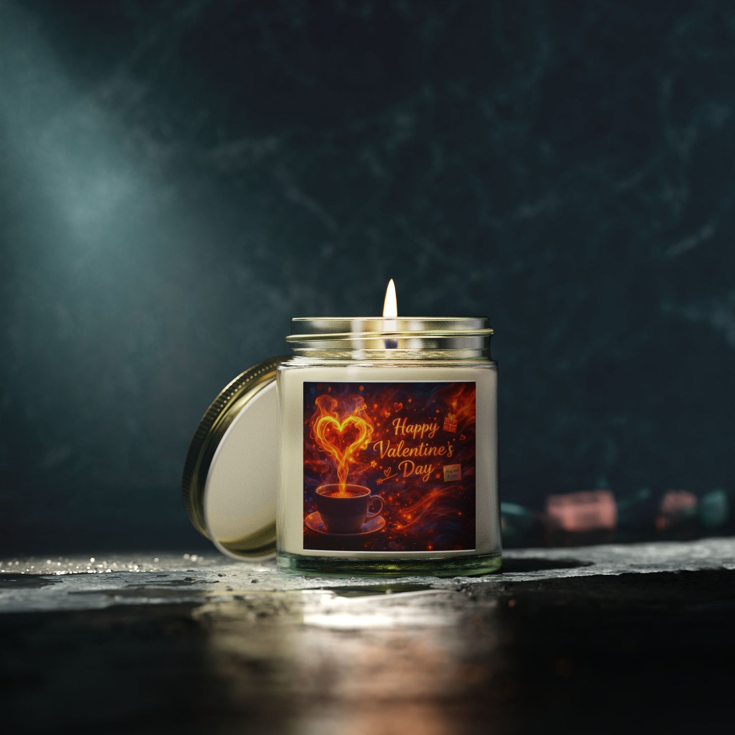 Valentine’s Day Coconut Apricot Scented Candle (4oz/9oz)