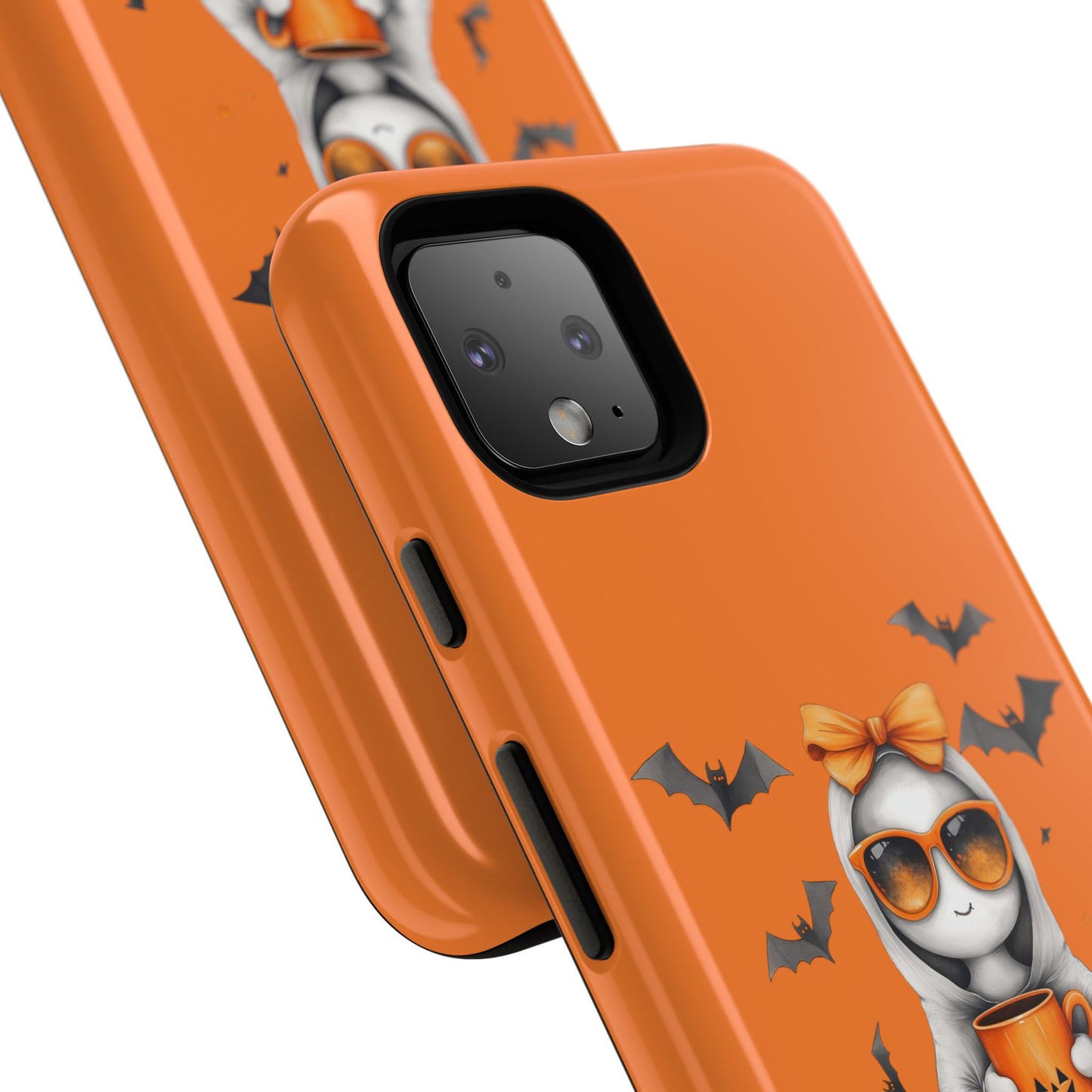 Halloween Ghost Phone Case, Cute Cat Ghost Case, Autumn Phone Cover, Spooky Season Gift, Trick or Treat Case