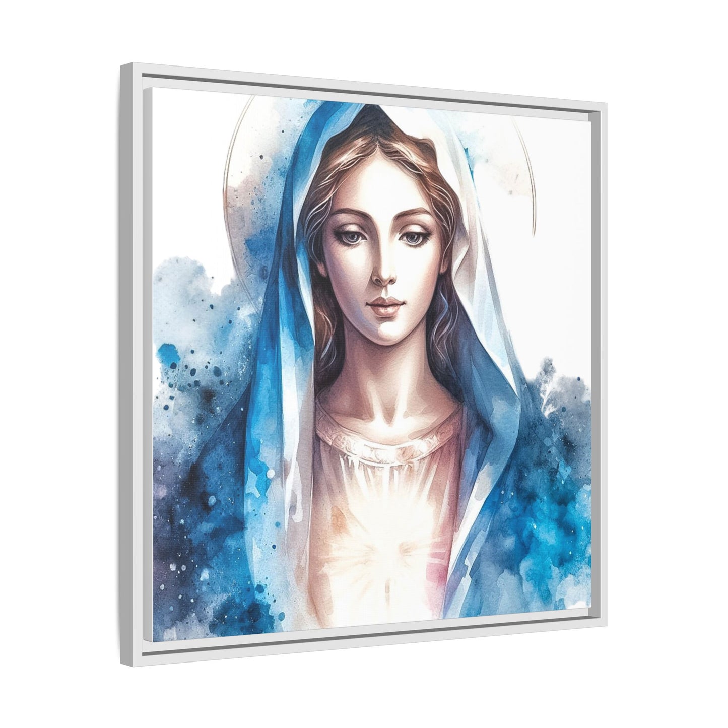 Framed Canvas Art Print, Spiritual Decor, Religious Artwork, Wall Decor, Gift for Faith, Elegant Home Decoration
