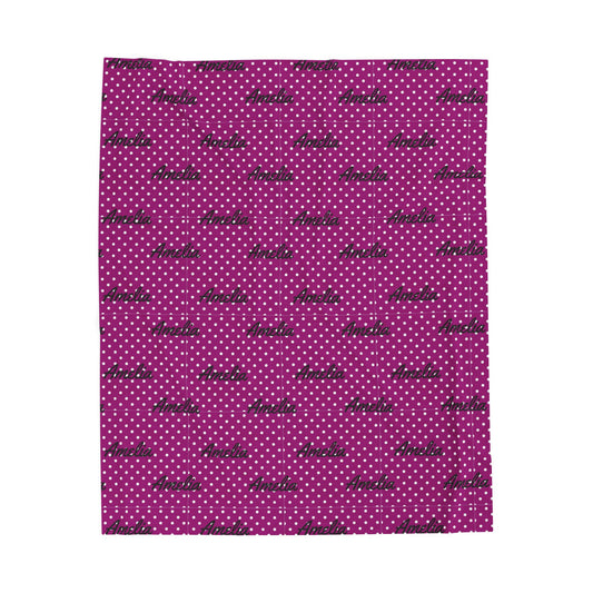 Cozy Velveteen Plush Blanket Amelia
