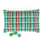 Festive Plaid Pet Bed | Cozy Dog Bed | Holiday Pet Cushion | Comfortable Cat Bed | Christmas Decor