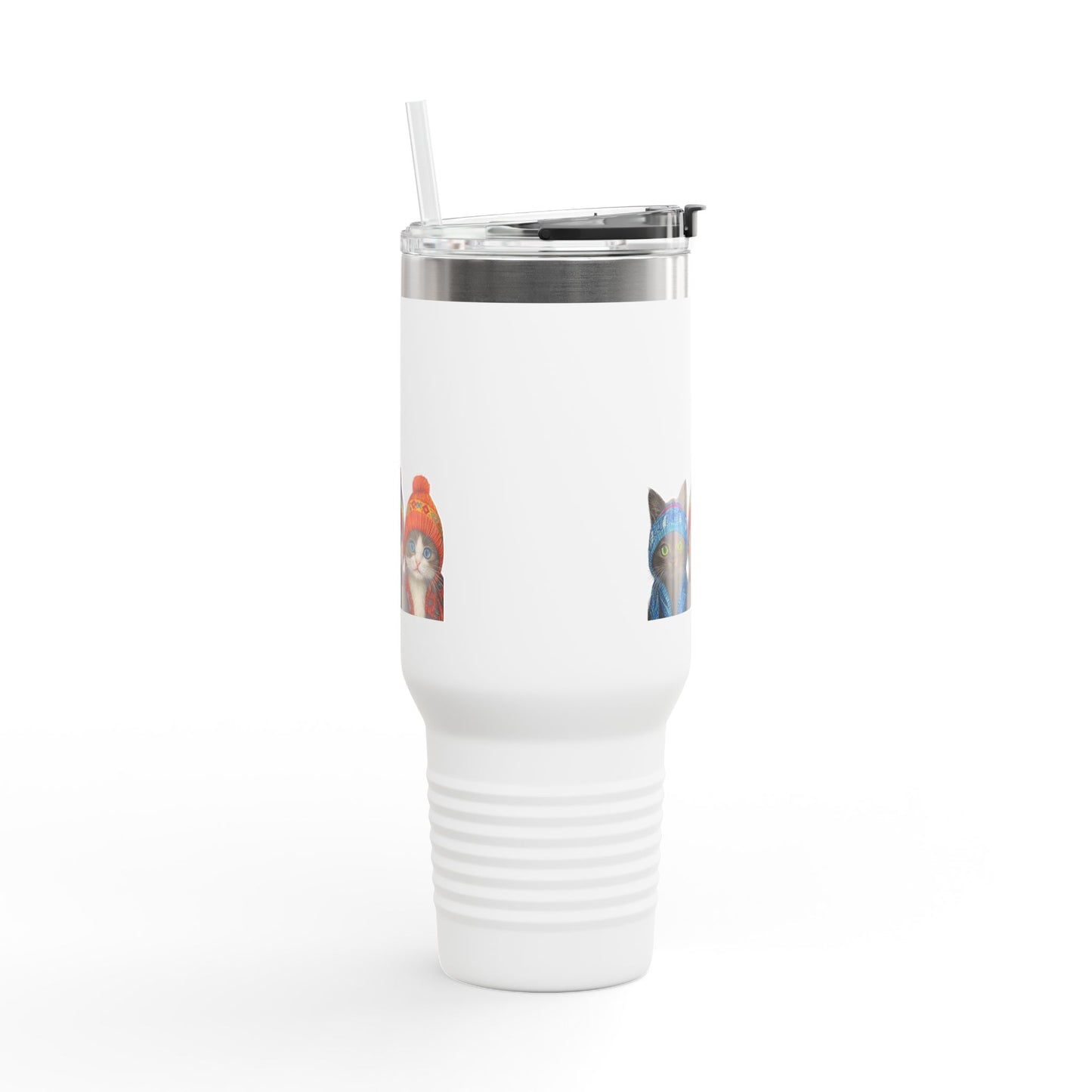 Cat-Themed Insulated Travel Mug, Perfect for Coffee Lovers, Gifts for Cat Owners, Travel Accessories, Cute Cat Lovers Gift, 40oz Mug