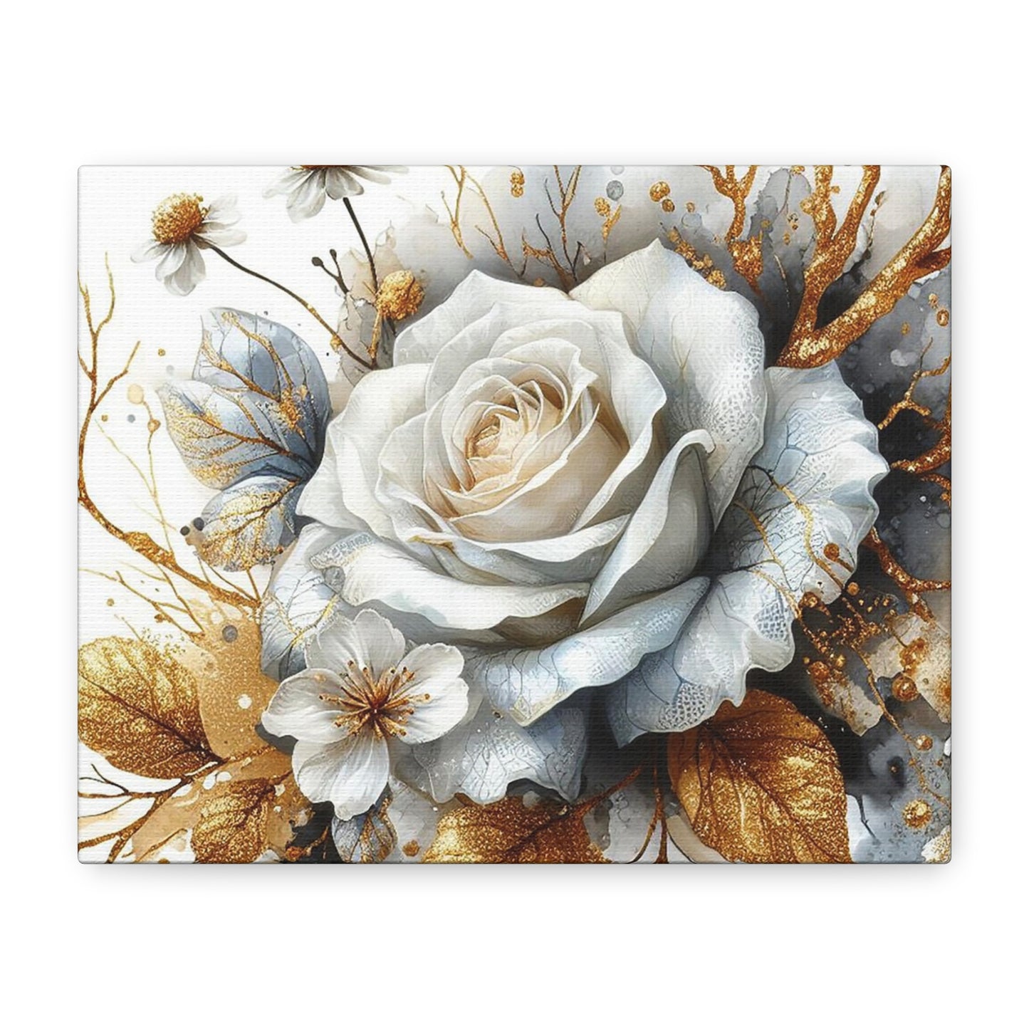 Matte Canvas, Stretched, 1.25" - Gold and Black