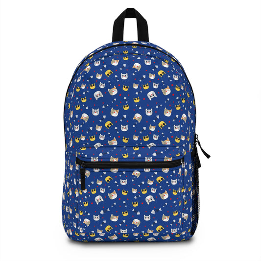Whimsical Cat Crown Backpack | Cute School Bag, Kids Backpack, Gifts for Animal Lovers, Trendy Bookbag, Fun Travel Gear