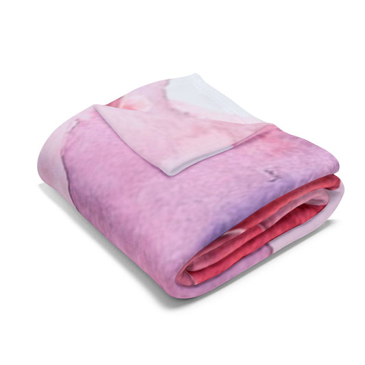Soft Watercolor Fleece Blanket, Cozy Throw for Home Decor, Great for Gifts, Camping, Picnics, Valentine's Day, Relaxation