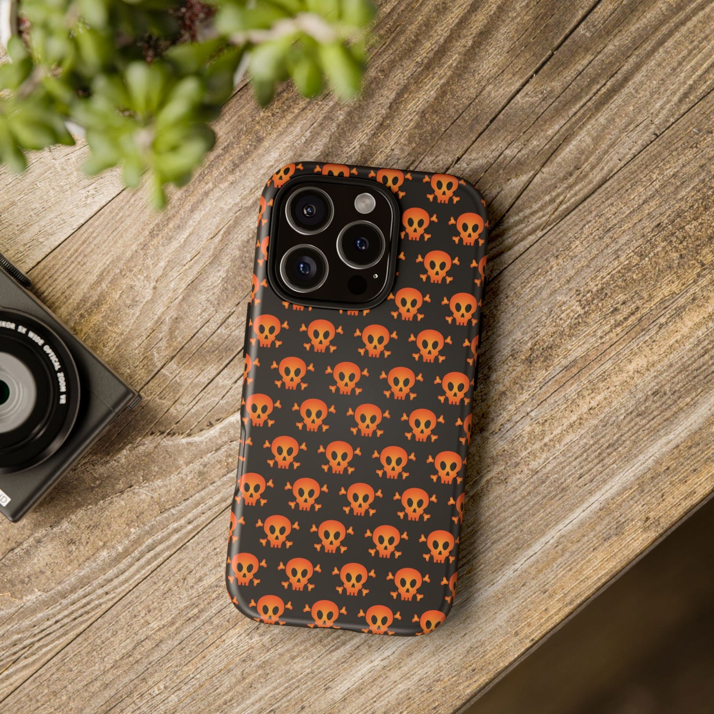 Halloween Skull Phone Case, Spooky Mobile Cover, Trick or Treat Accessory, Goth Gift, Skull Pattern Design
