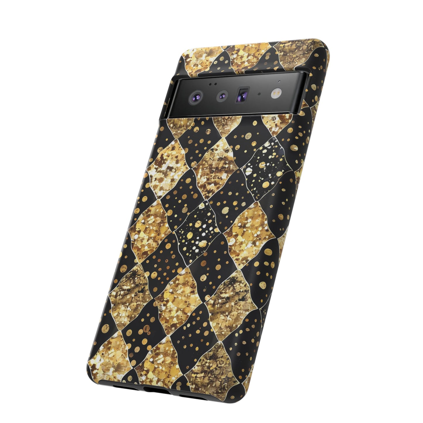 Elegant Gold & Black Phone Case for Tough Protection