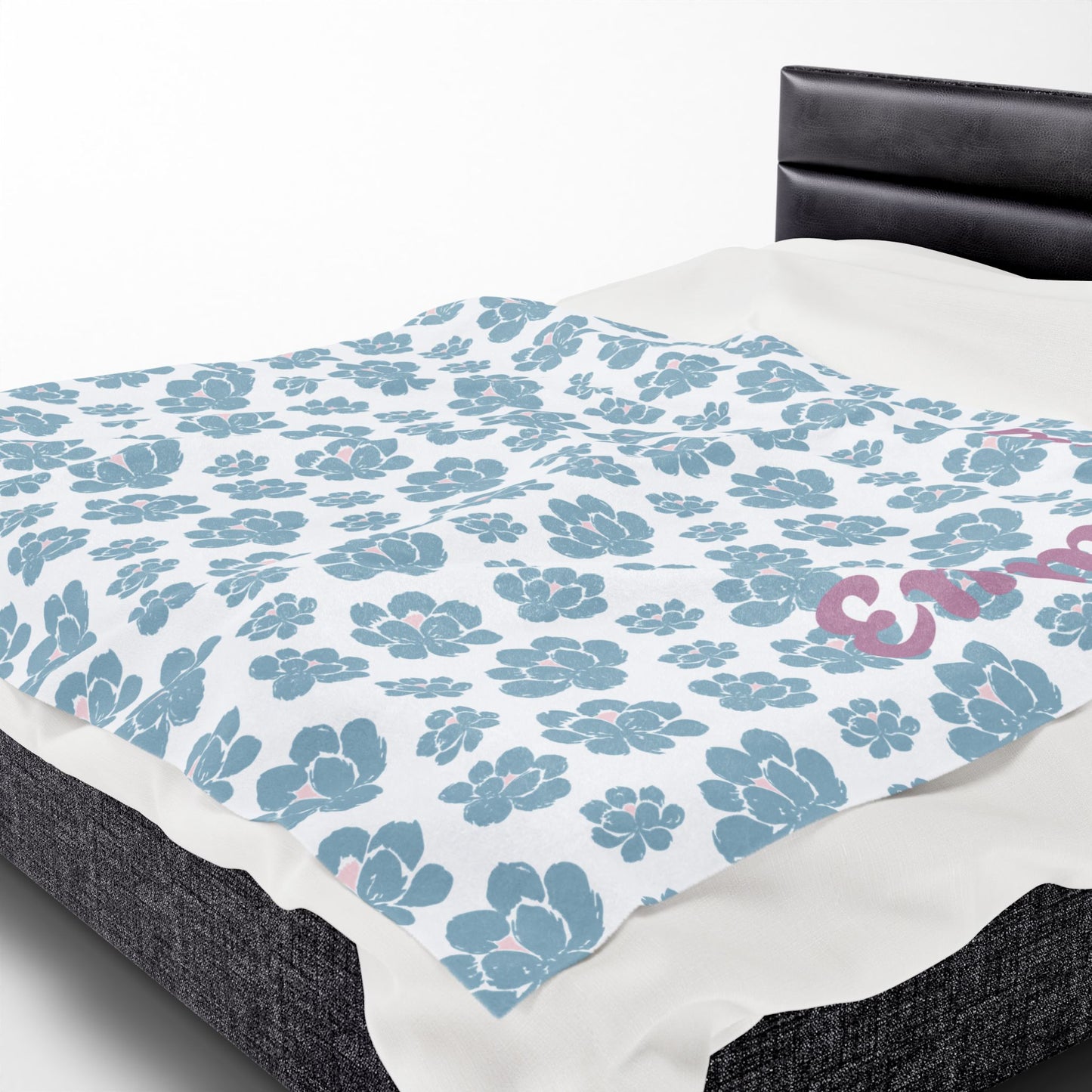 Cozy Velveteen Plush Blanket - Name - Emma