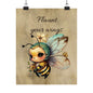 Whimsical Bee Poster Art - Flaunt Your Wings, Cute Bee Decor, Nursery Wall Art, Gift for Kids, Insect Lover's Gift