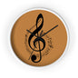 Musical Note Wall Clock, Elegant Home Decor, Perfect Gift for Music Lovers