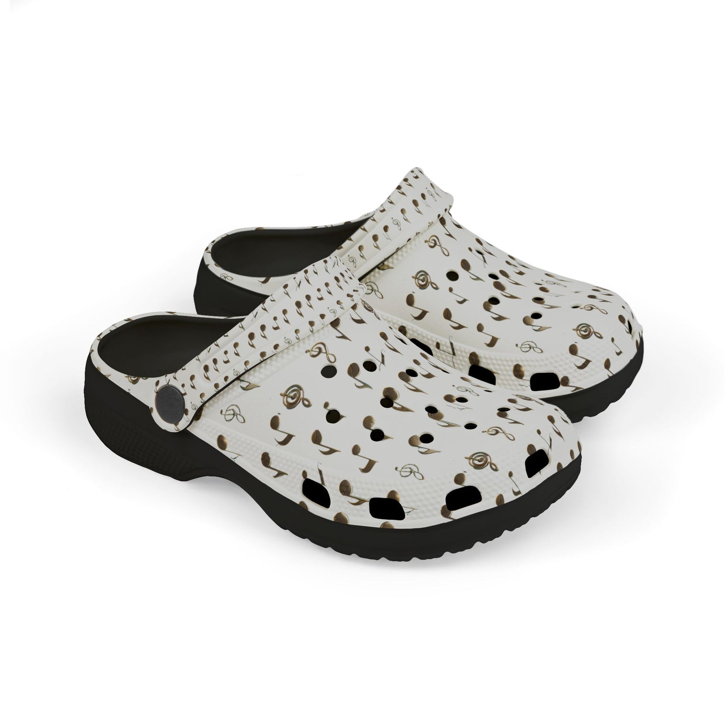 Cute Kids' EVA Foam Clogs, Musical Note Print Clogs, Lightweight Comfy Shoes, Summer Sandals, Playtime Footwear