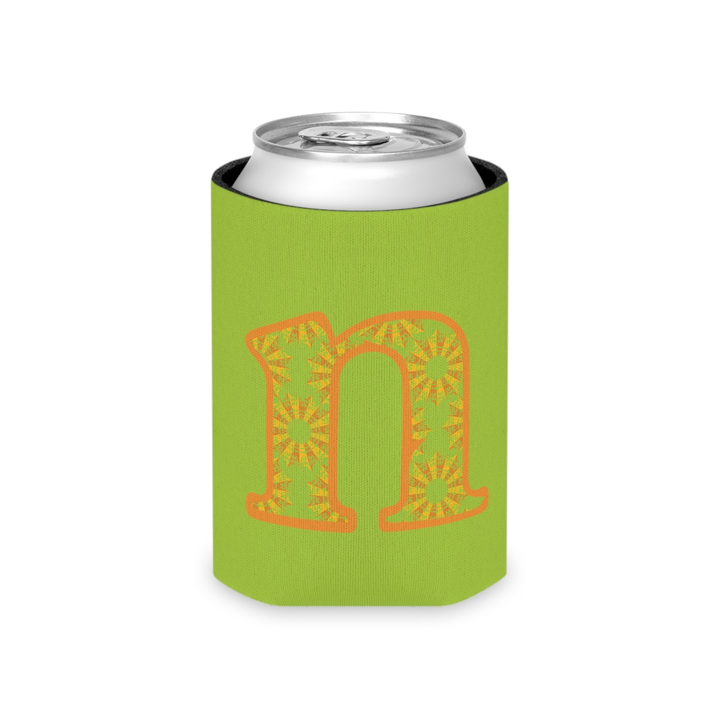 Vibrant Initial Can Cooler, Personalized Party Favor, Summer BBQ Accessory, Custom Drink Sleeve, Gift for Him/Her