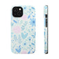 Floral Pastel Magnetic Impact Phone Case — Blue & Pink Botanical Design