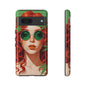 Vibrant Phone Case with Retro Greenery Design, Trendy Case for Casual Look, Gift for Her, Summer Vibes, Unique Phone Accessory