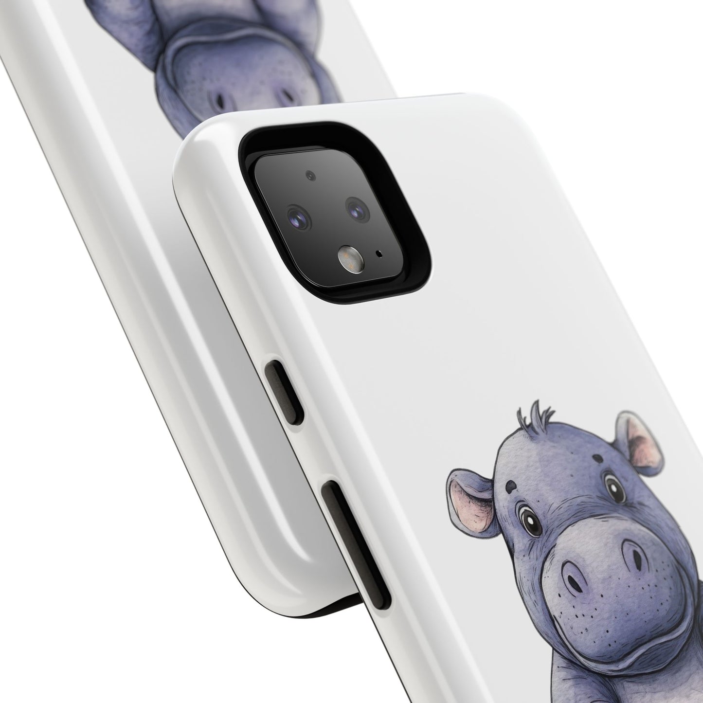 Cute Hippo Phone Case, Unique Tough Cases, Animal Lover Gift, Cute Animal Design, Baby Animal Phone Accessory