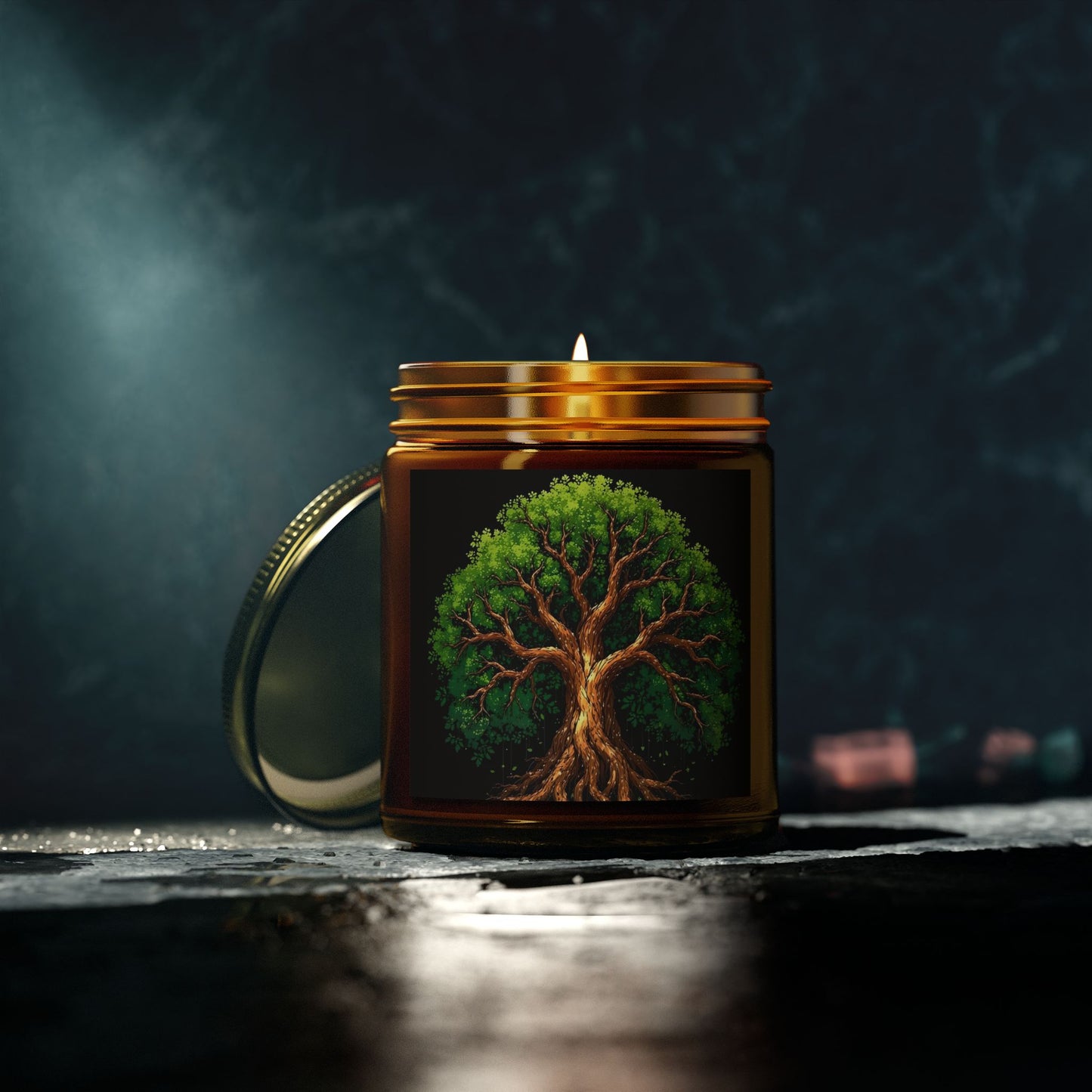 Scented Candles, Coconut Apricot Wax - Tree of Life Design, Eco-friendly Aromatherapy, Home Fragrance, Gifts for All Occasions