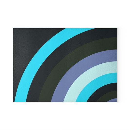 Modern Glass Cutting Board with Cool Geometric Design, Kitchen Decor, Unique Gift, Charcuterie Board, Home and Living