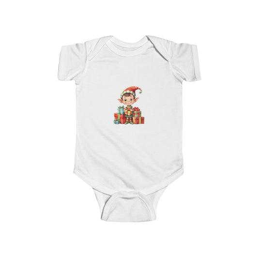 Christmas Elf Baby Bodysuit, Cute Holiday Infant Outfit, Newborn Gift, Festive Baby Apparel, Xmas Baby Clothes