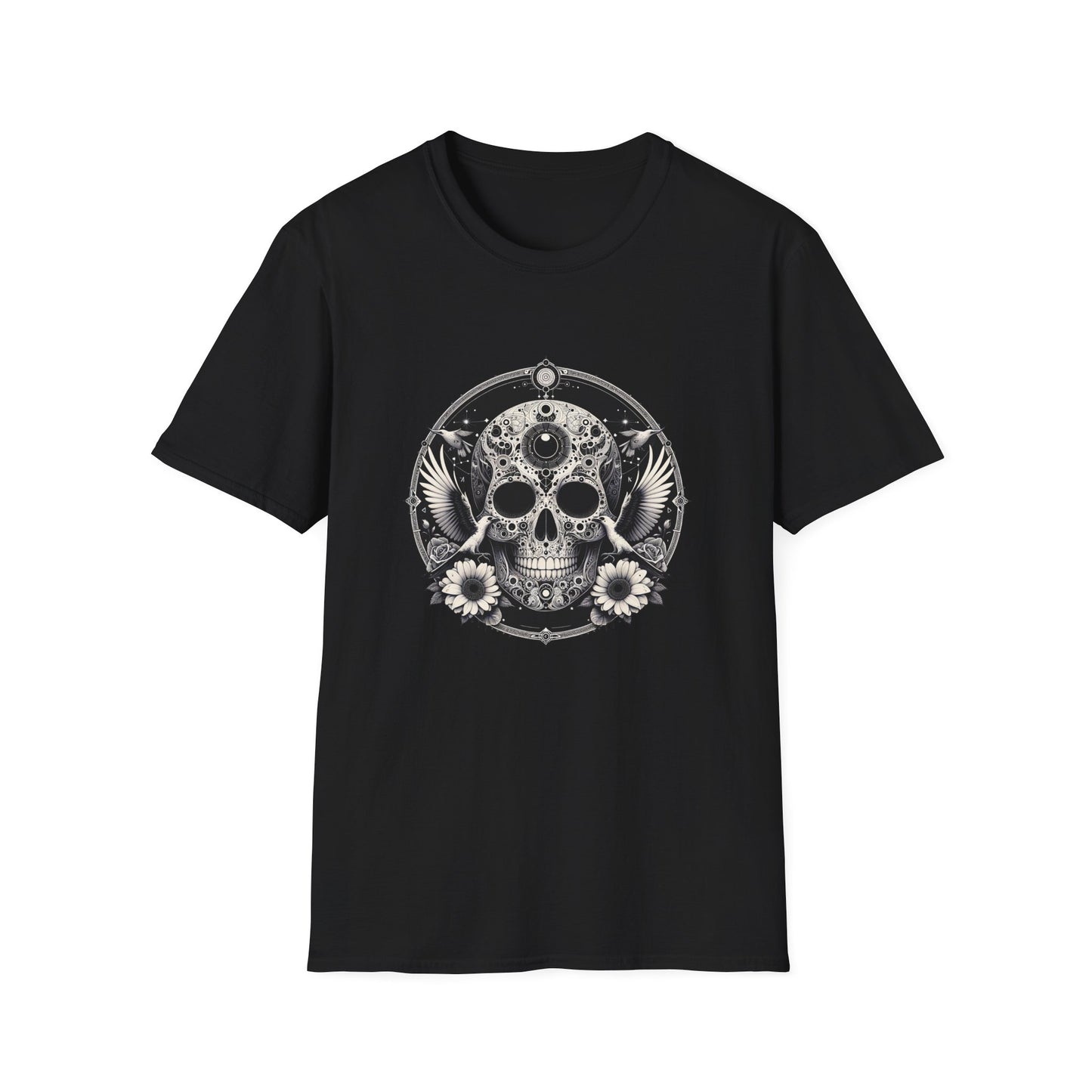 Day of the Dead Skull T-Shirt — Floral Calavera Graphic Tee