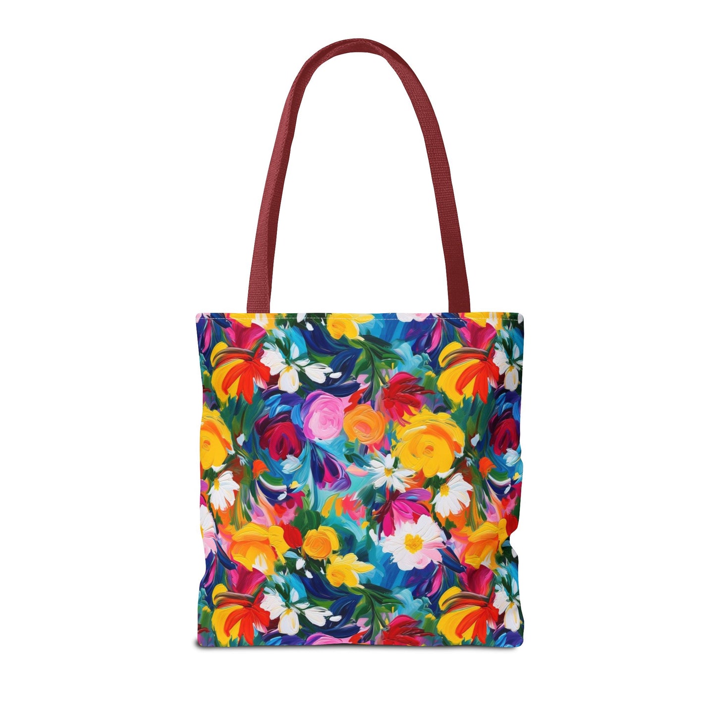 Colorful Floral Tote Bag — Vibrant All-Over Print Shopper