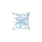 Snowflake Square Poly Canvas Pillow | Cozy Winter Decor, Holiday Gift, Home Accent, Relaxation Decor, Seasonal Cushion