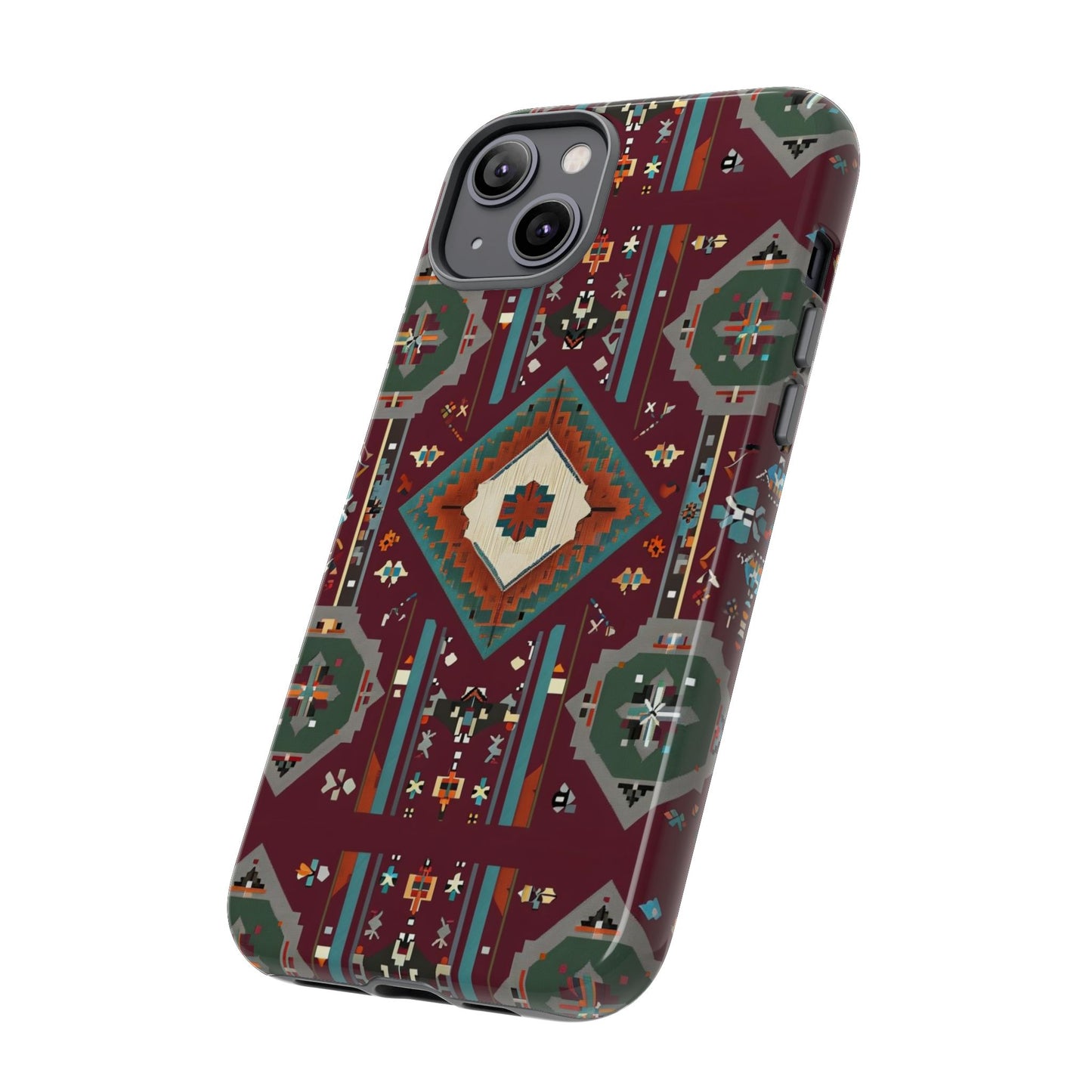 Tribal Pattern Phone Case - Boho Chic, Tough Durable Cover, Stylish Tech Accessory, Gift for Him/Her, Festival Essentials