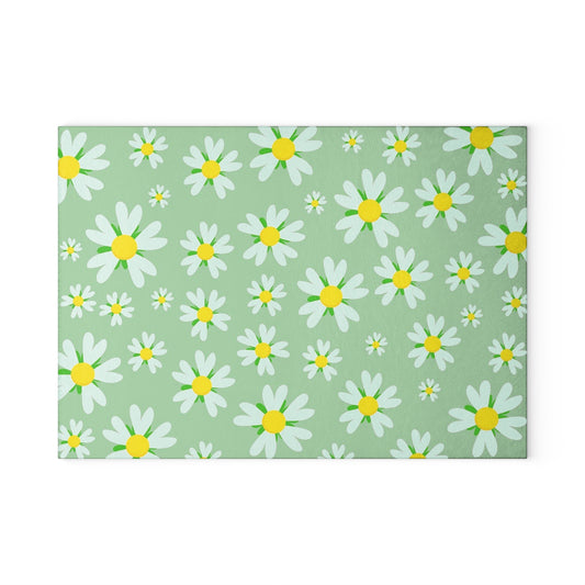 Cheerful Floral Glass Cutting Board, Kitchen Decor, Gift for Home Cooks, Housewarming Present, Spring Vibes, Garden Party, Flower [...]