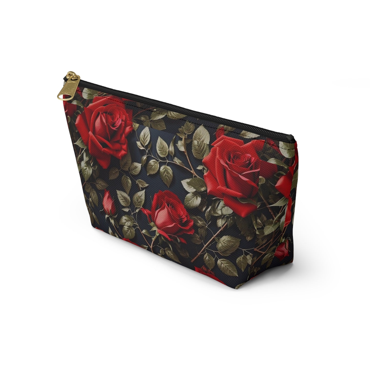 Elegant Floral Accessory Pouch | Makeup Bag, Travel Organizer, Gift for Her, Rose Design, Toiletry Case, Cosmetic Pouch