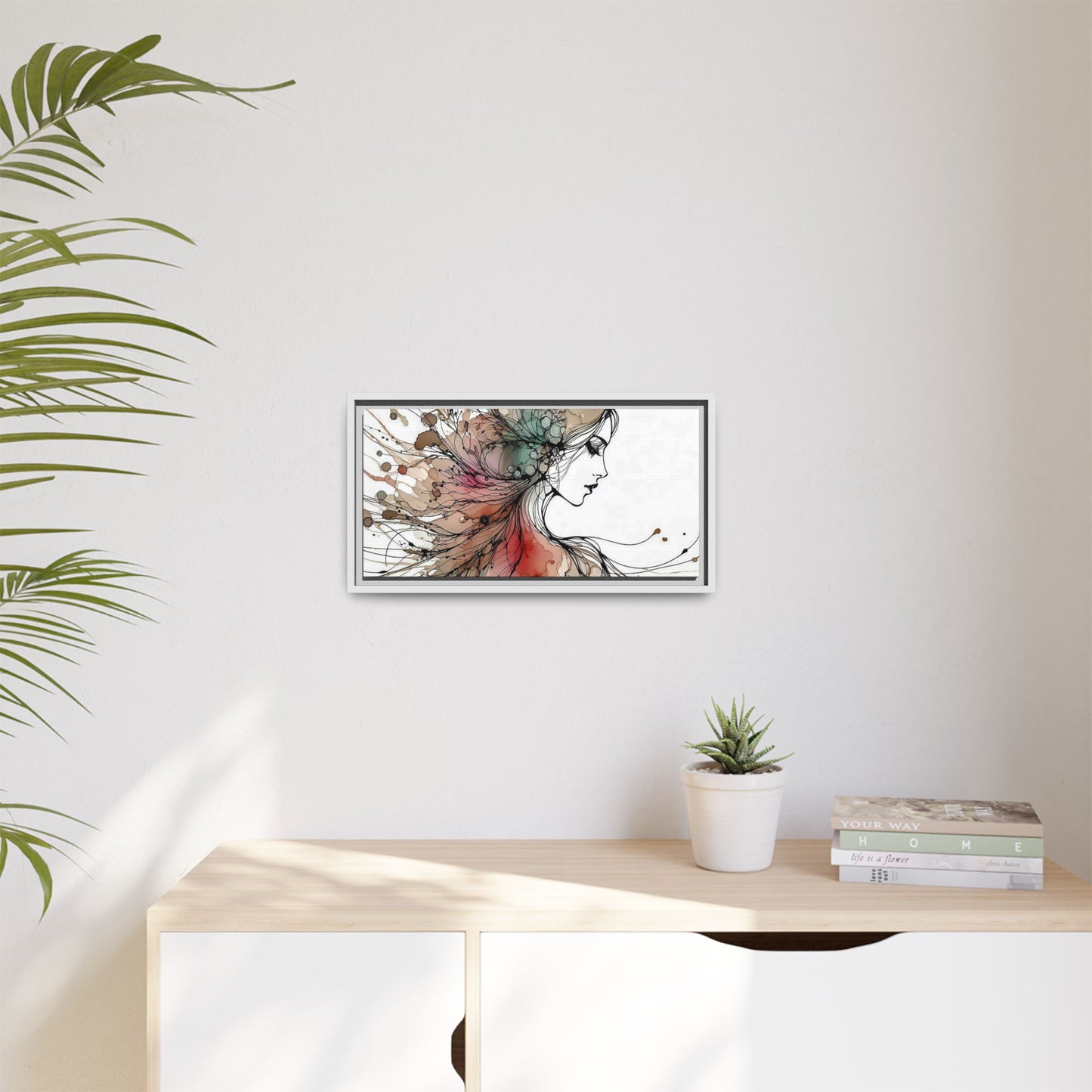 Matte Canvas, Framed (Multi-color) - Girl Whispers