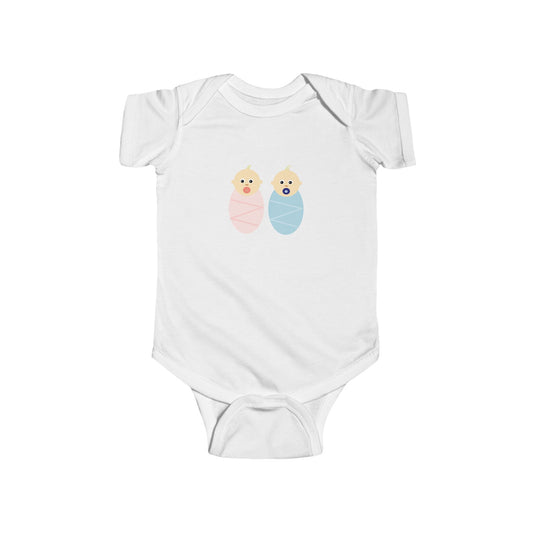 Cute Baby Bodysuit with Colorful Swaddled Babies, Perfect for Newborn Gift, Baby Shower, Infant Clothing, Sibling Outfit, Summer Wear