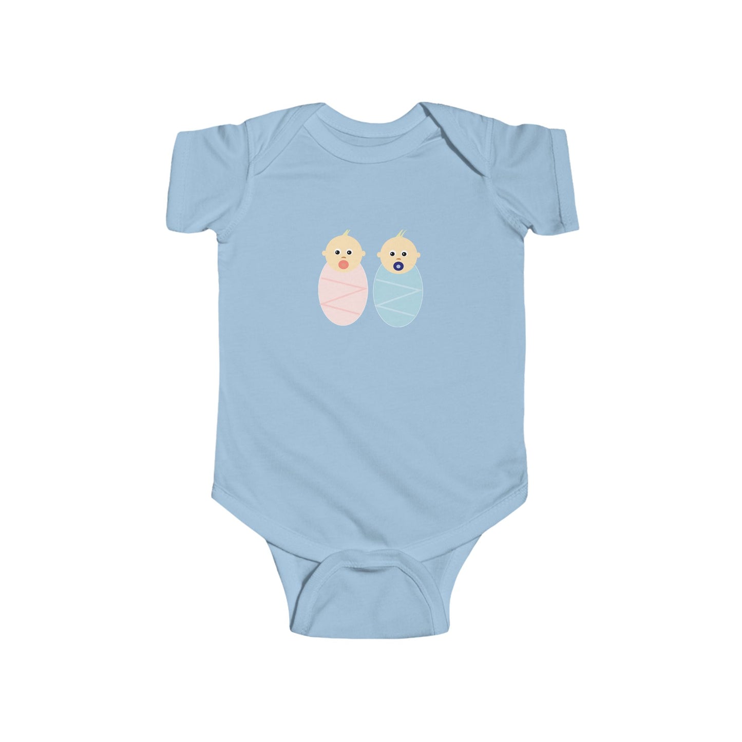 Cute Baby Bodysuit with Colorful Swaddled Babies, Perfect for Newborn Gift, Baby Shower, Infant Clothing, Sibling Outfit, Summer Wear