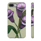 Floral Phone Case - Tough Cases, Purple Flower Design, Cell Phone Accessories, Gift for Her, Nature Lover Essentials