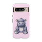 Cute Hippo Phone Case - Tough Cases, Animal Phone Cover, Kawaii Accessories, Gifts for Kids, Unique Tech Gear