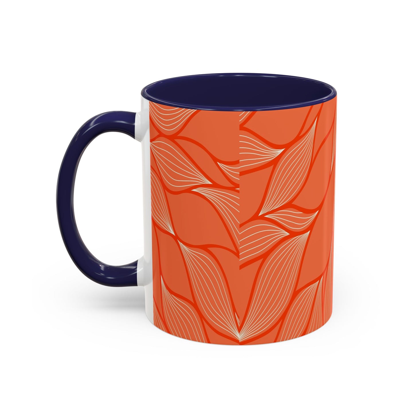 Stylish Accent Coffee Mug, Floral Pattern Drinkware, Unique Gift for Coffee Lovers, Home Decor, Kitchenware, Vibrant Design