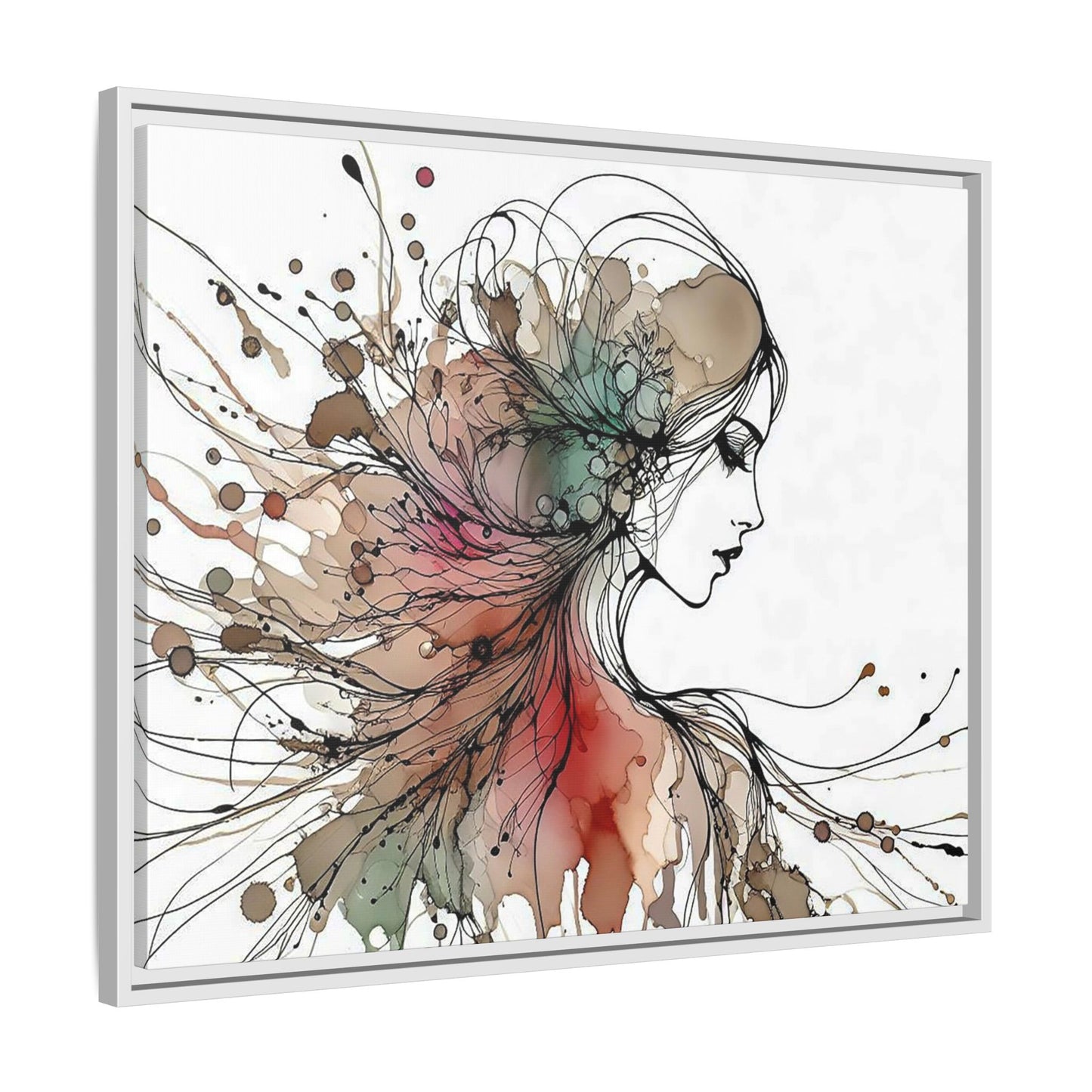 Matte Canvas, Framed (Multi-color) - Girl Whispers