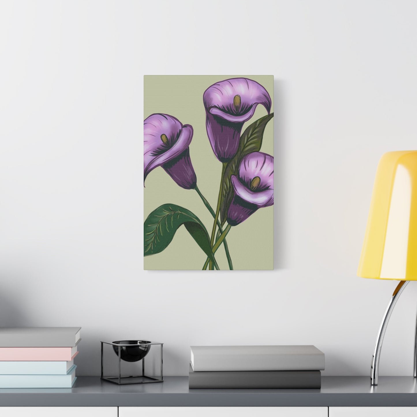 Copy of Matte Canvas, Stretched, 1.25" Purple Flowers