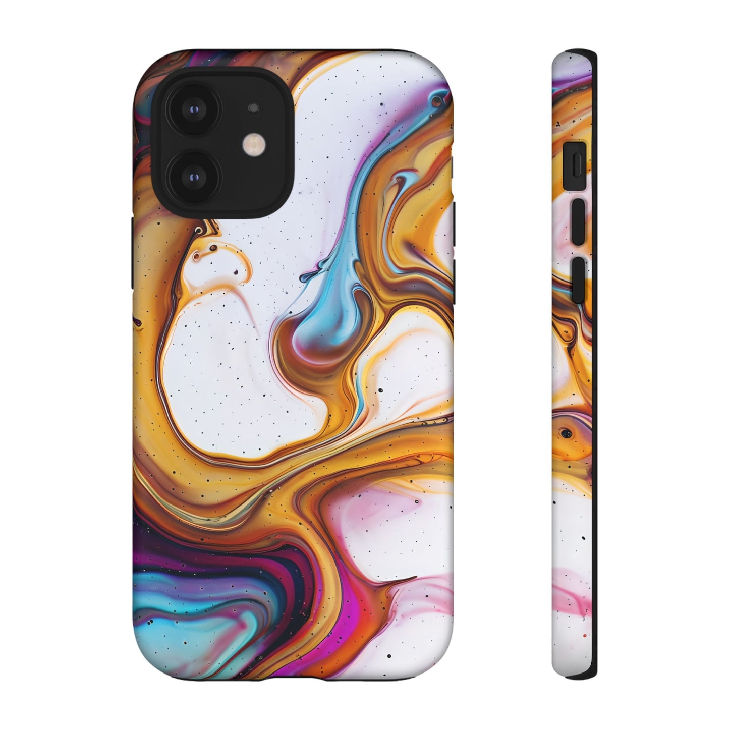 Artistic Phone Case, Tough Cases with Colorful Marble Design