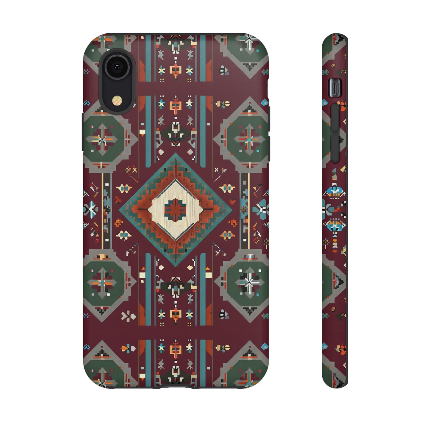 Tribal Pattern Phone Case - Boho Chic, Tough Durable Cover, Stylish Tech Accessory, Gift for Him/Her, Festival Essentials