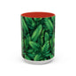 Tropical Leaf Coffee Mug - Green Botanical Drinkware, Ideal Gift for Nature Lovers, Home Decor, Tropical Theme, Eco-Friendly Beverage