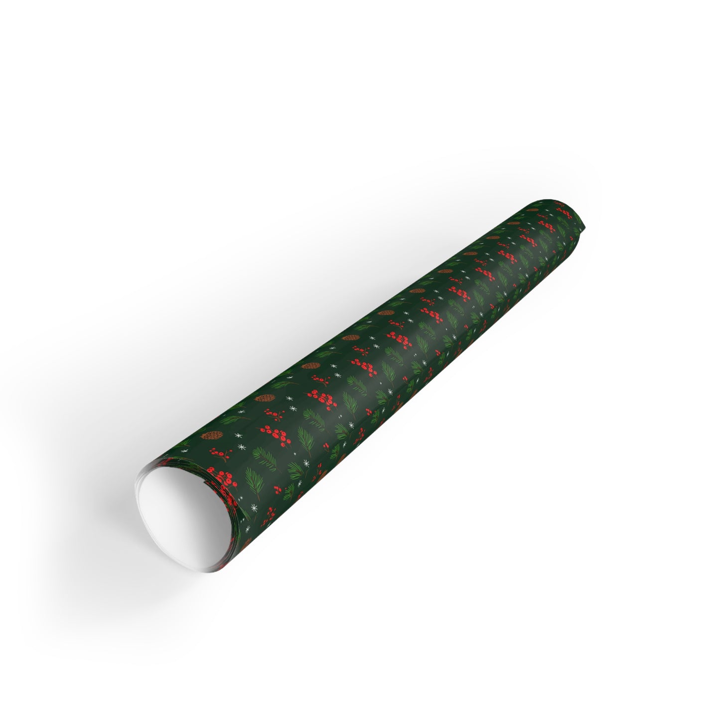 Festive Christmas Gift Wrap Roll, Holiday Wrapping Paper, Eco-Friendly Gift Wrap, Seasonal Gift Wrapping, Green Christmas Paper