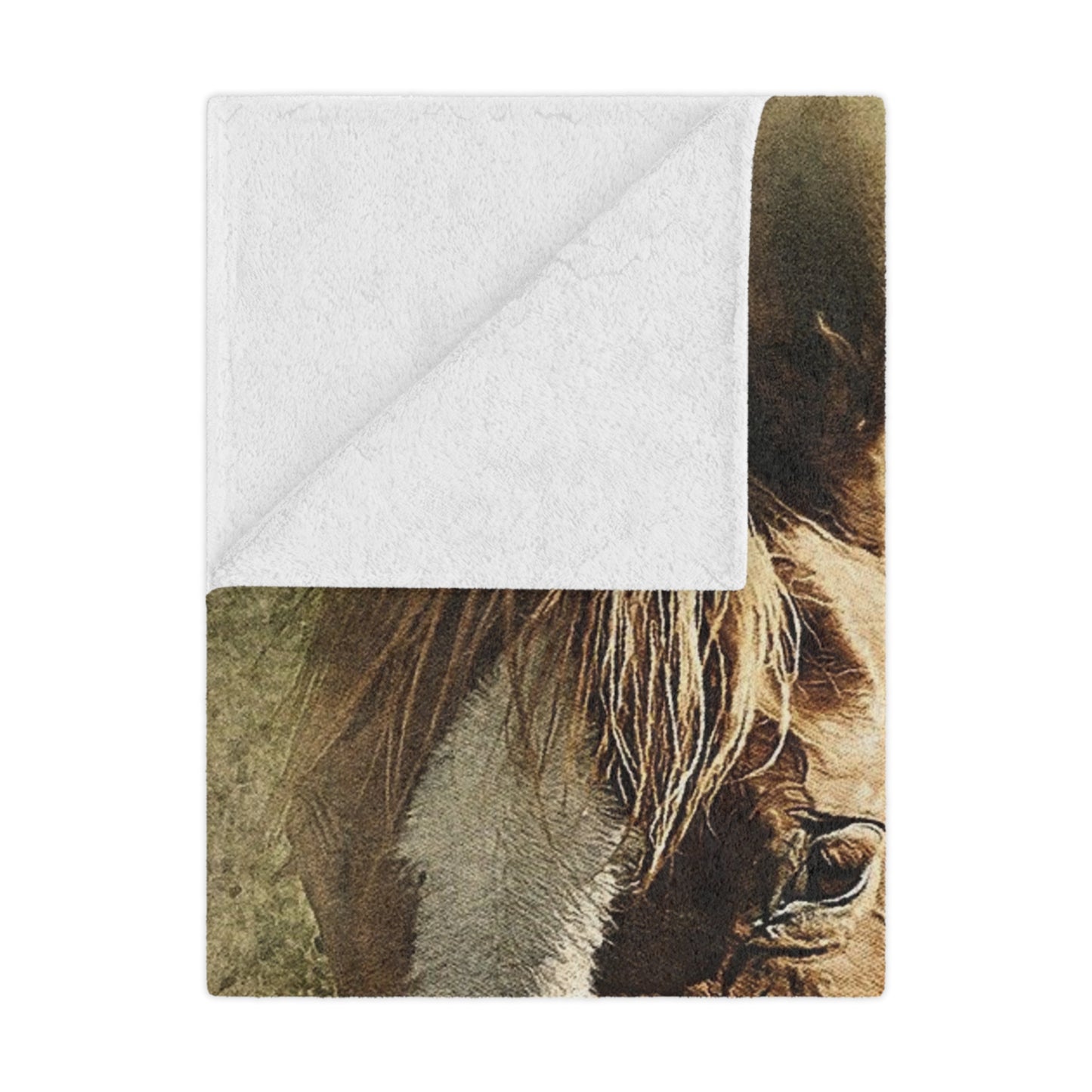Rustic Horse Minky Blanket — Soft Western Horse Portrait Throw