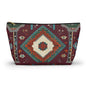 Bohemian Accessory Pouch, Vibrant Tribal Design