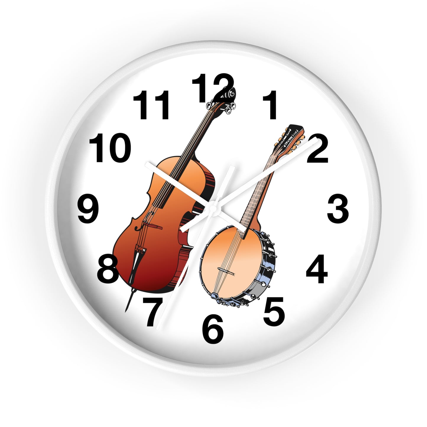 Musical Instruments Wall Clock, Perfect for Musicians, Home Decor, Gift for Music Lovers, Classroom Accents, Vibrant Art